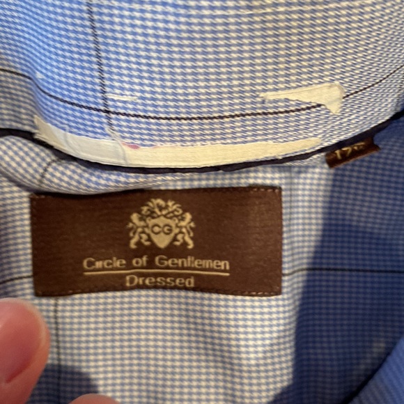 Mens Circle of Gentlemen dress shirt size 44/17 1/2 - Picture 6 of 8